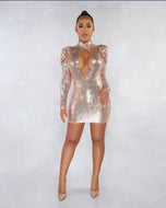 Sequin backless dress