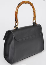 Load image into Gallery viewer, Faux leather Bamboo handle bag
